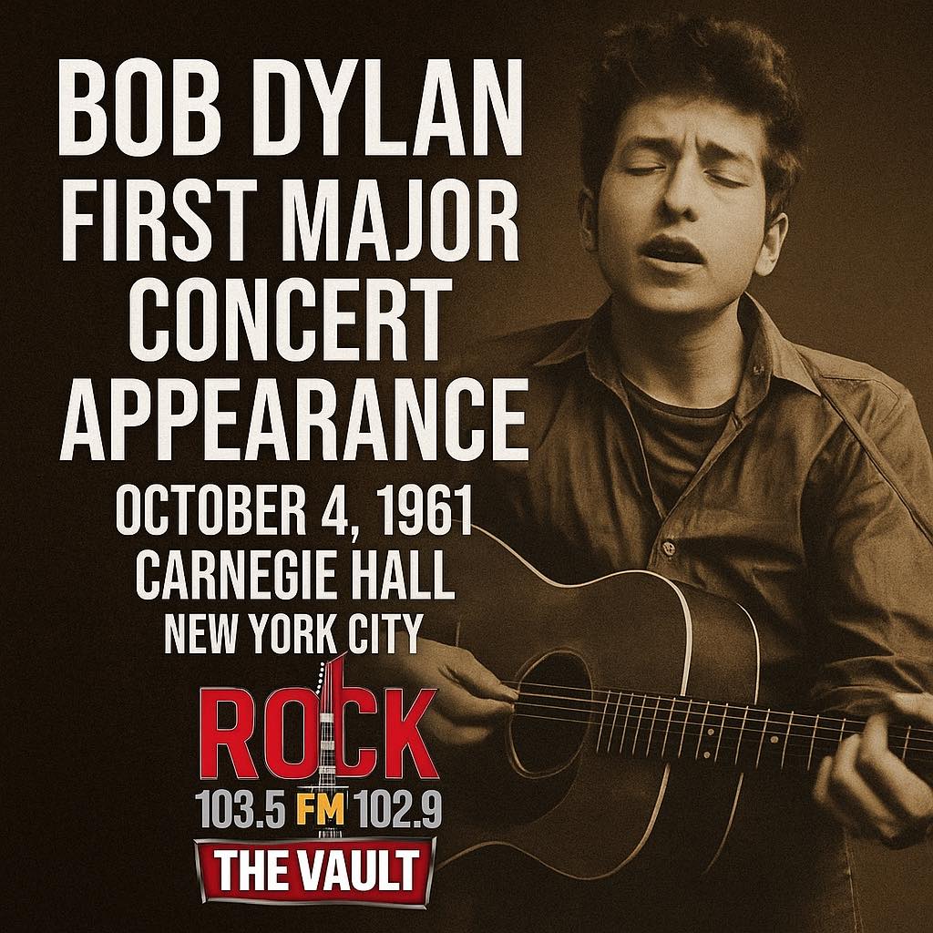 The Vault - October 4, 1961 — Bob Dylan’s First Major Concert ...