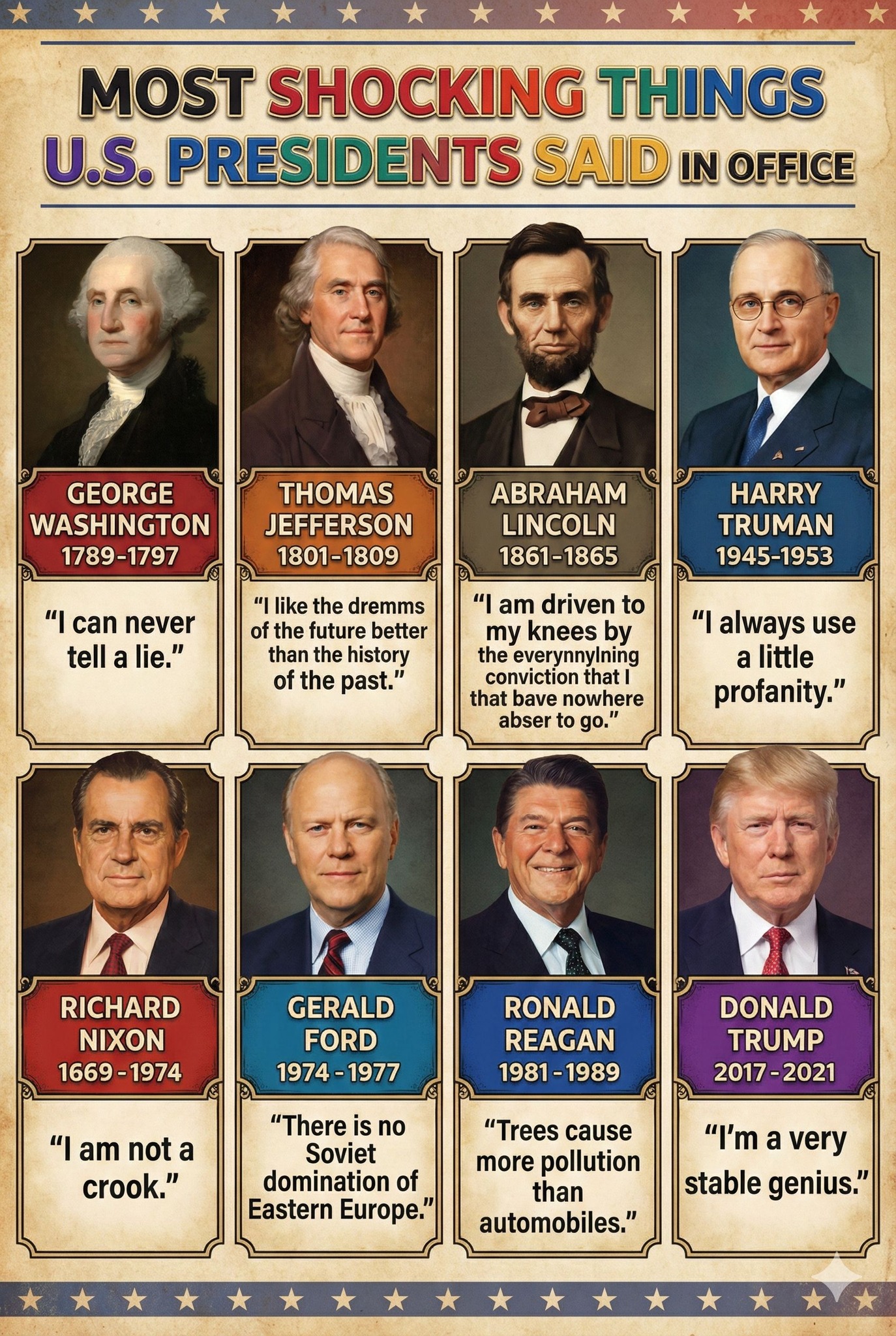 Wasim - 🔥 Most Shocking Things U.S. Presidents Said While in Office 🇺🇸 ...