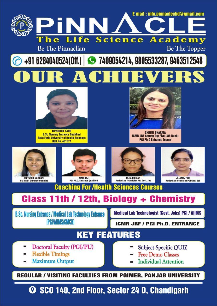 Pinnacle: The Life Science Academy | Chandigarh