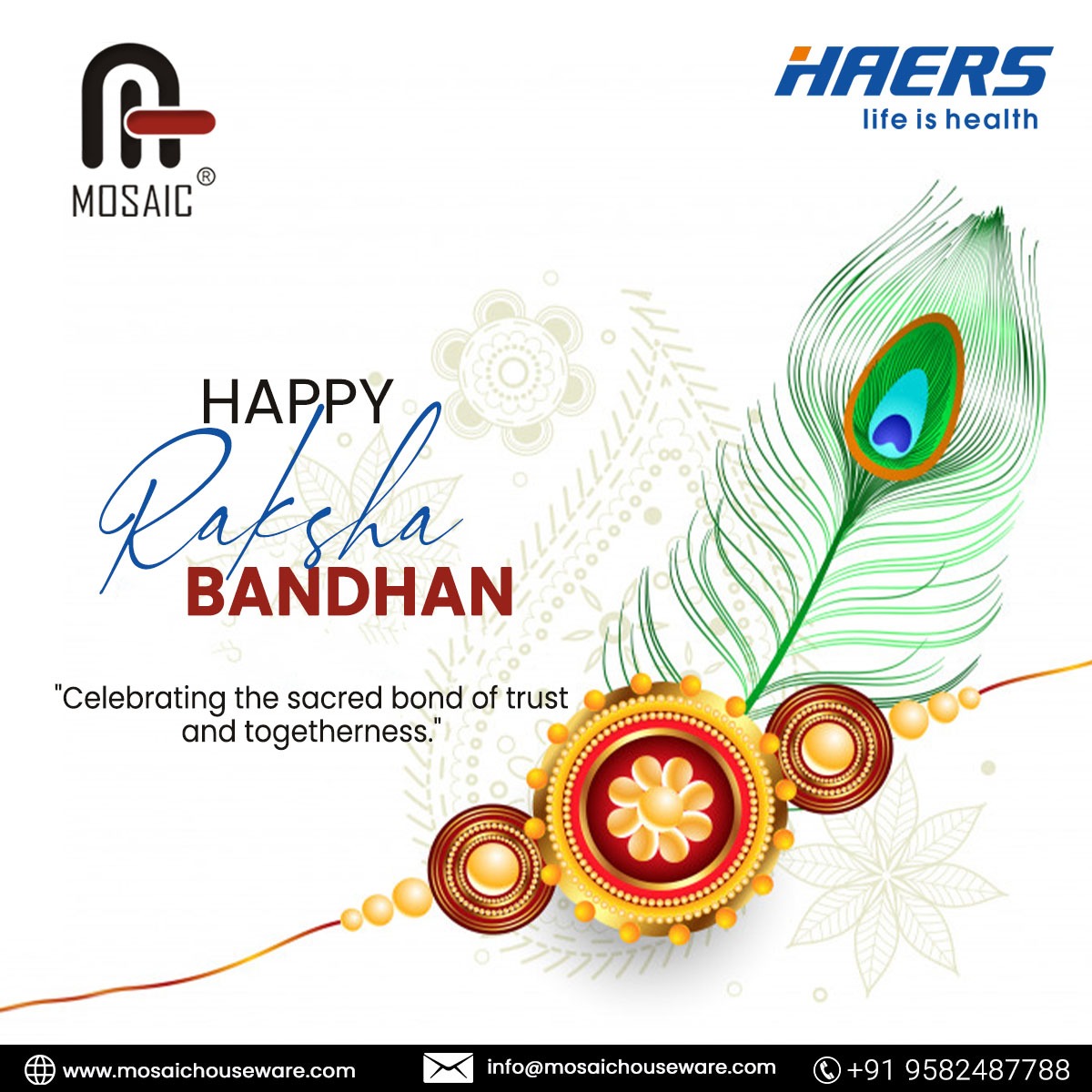 Happy Raksha Bandhan... - Mosaic Houseware Pvt. Ltd. | Facebook