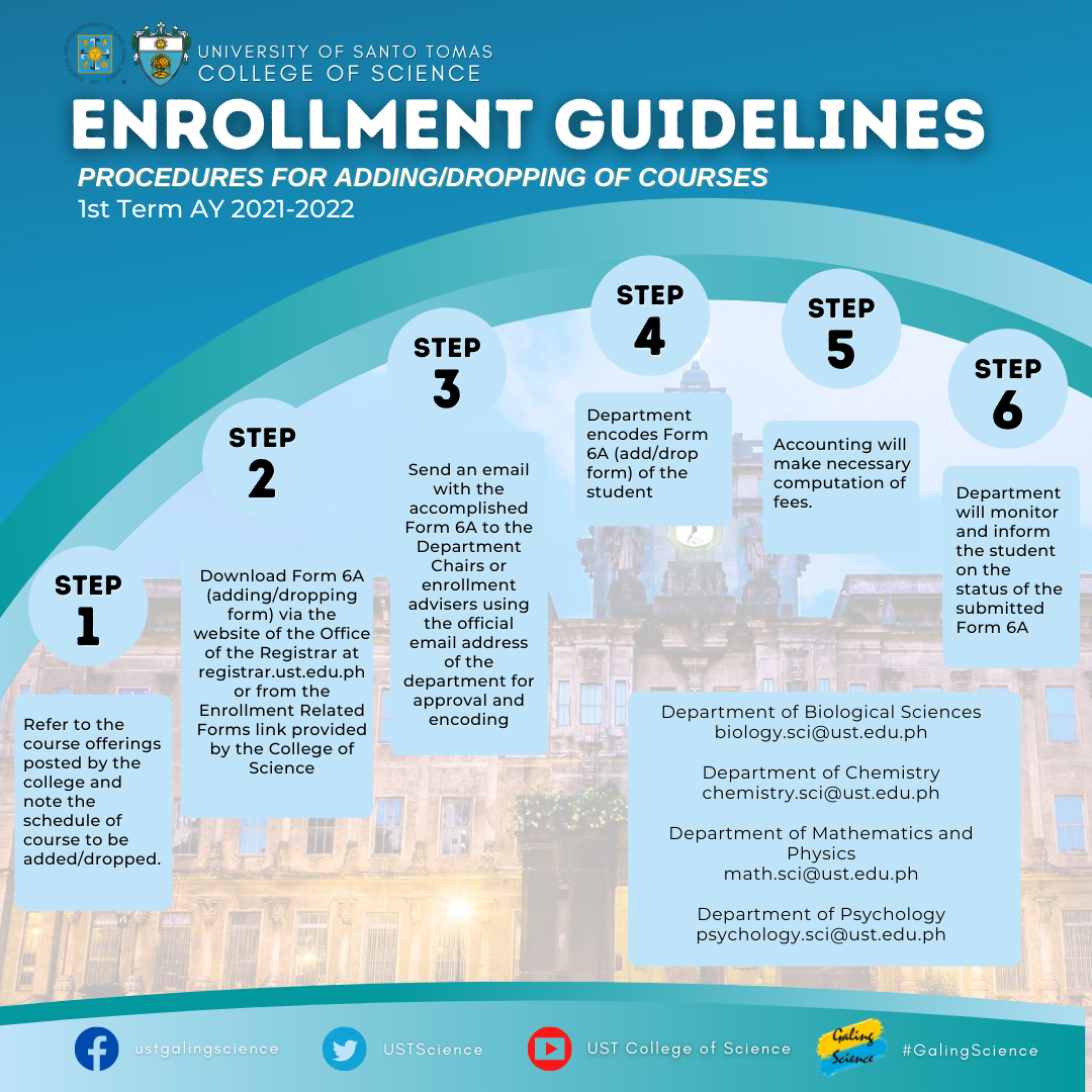 UST-Science - 1st Term AY 2021-2022 Enrollment (For...