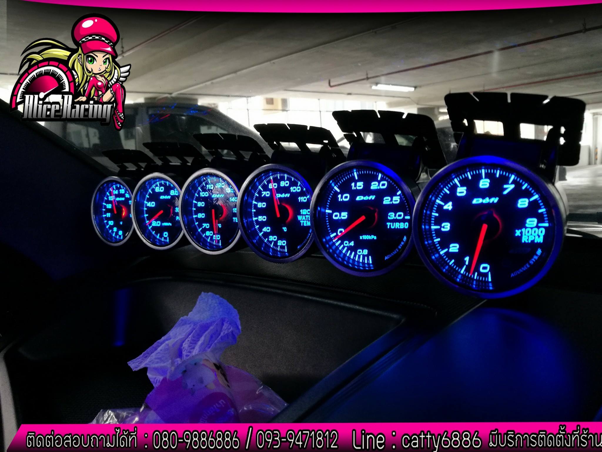 Alice racing - ลูกค้ามาติดตั้งเกจวัด Defi 350 XV.19 ชุด 6...