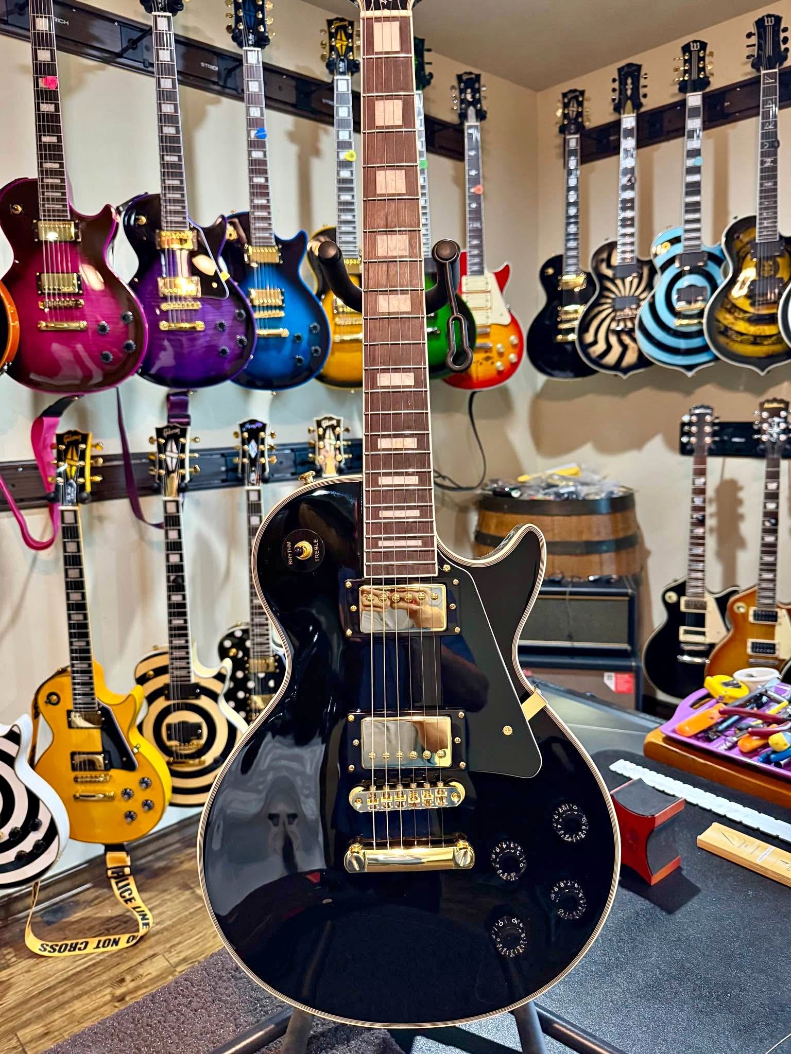 Chibson Custom LP BB Electric Guitar Black Pickguard Small Pin Bridge ...