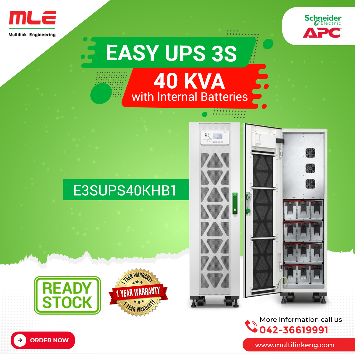 Easy UPS 3S 40 KVA 400 V 3:3 UPS... - Multilink Engineering