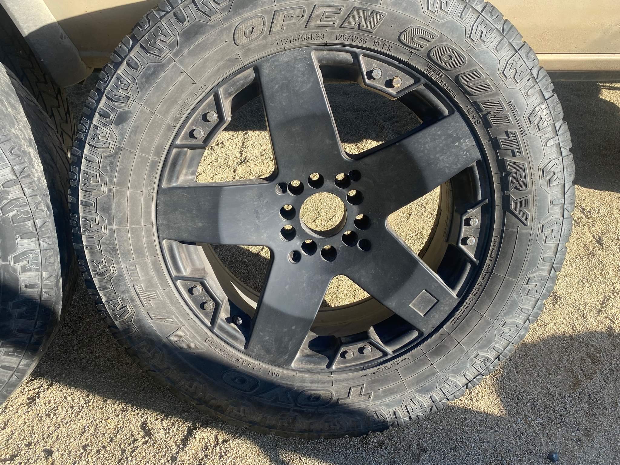 Rockstar KMC XD Series Bolt On TALL Wheel Center Cap Matte Black 5/6