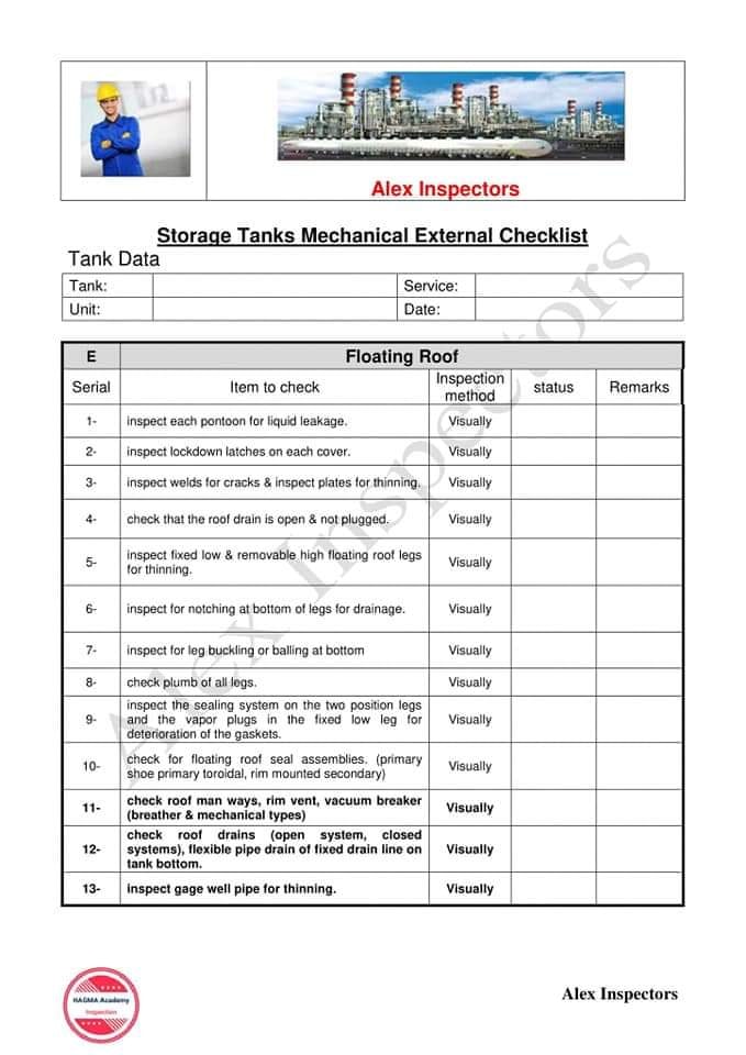 #Tank_Checklist Storage... - Mechanical tips & tricks