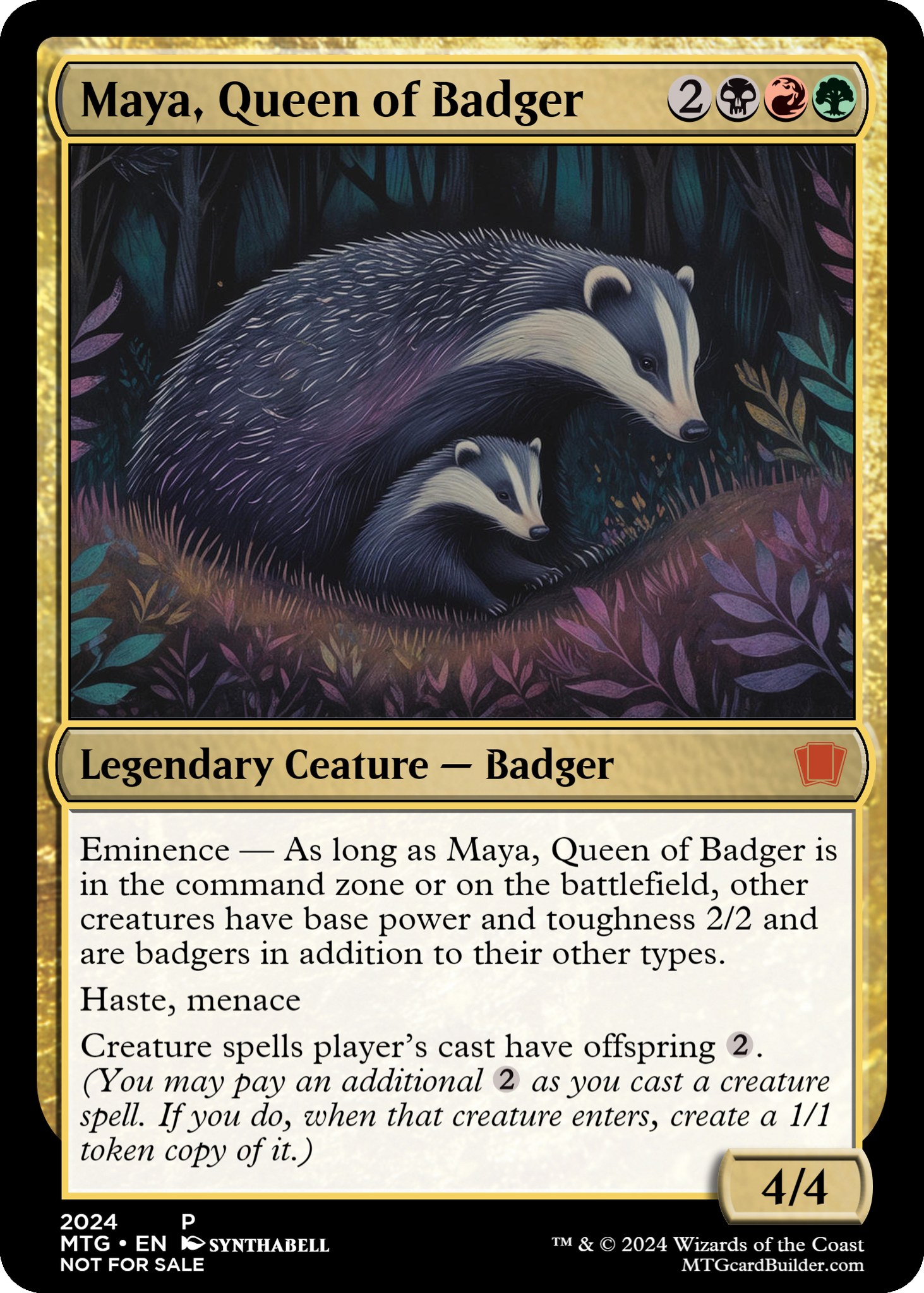 mtg badger cards Magic The Gathering Badgermole Cub Whenever Giant Badger blocks Badger Token | Dominaria United