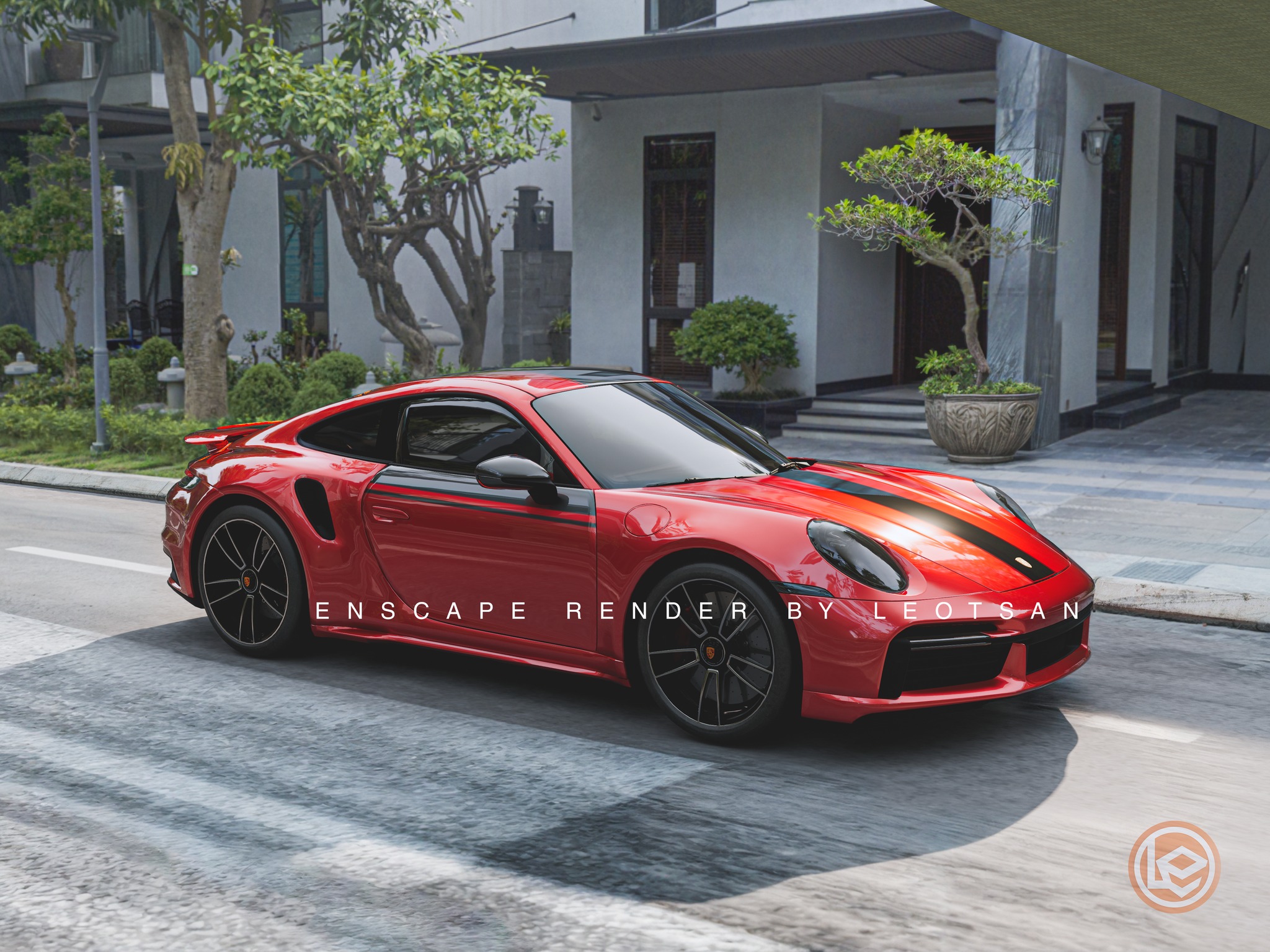 SKETCHUP ENSCAPE - VDATeam | VHC35. Porsche 911 Turbo S | Facebook