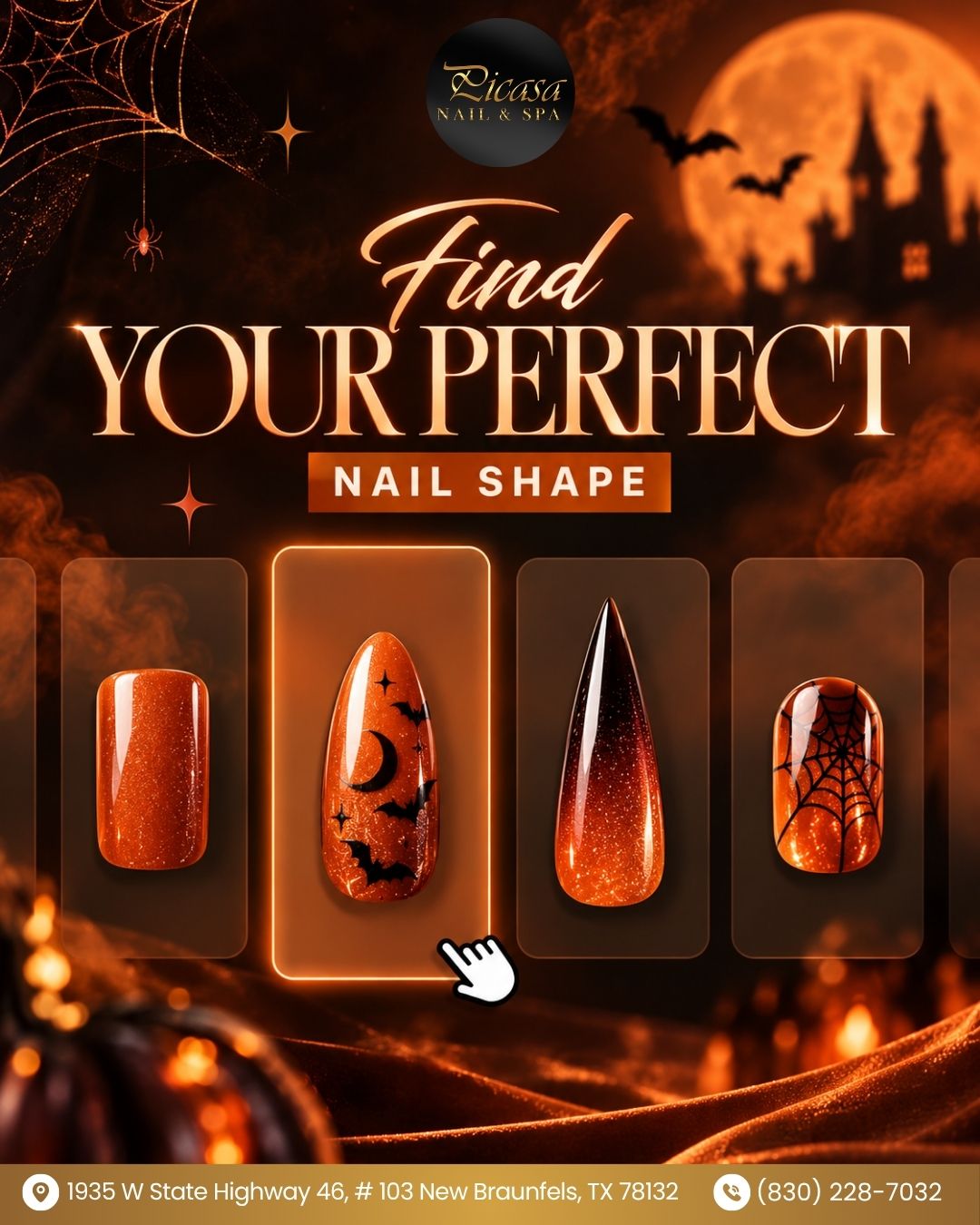 Picasa - Find Your Perfect Nail Shape 🧡🦇 From classic to