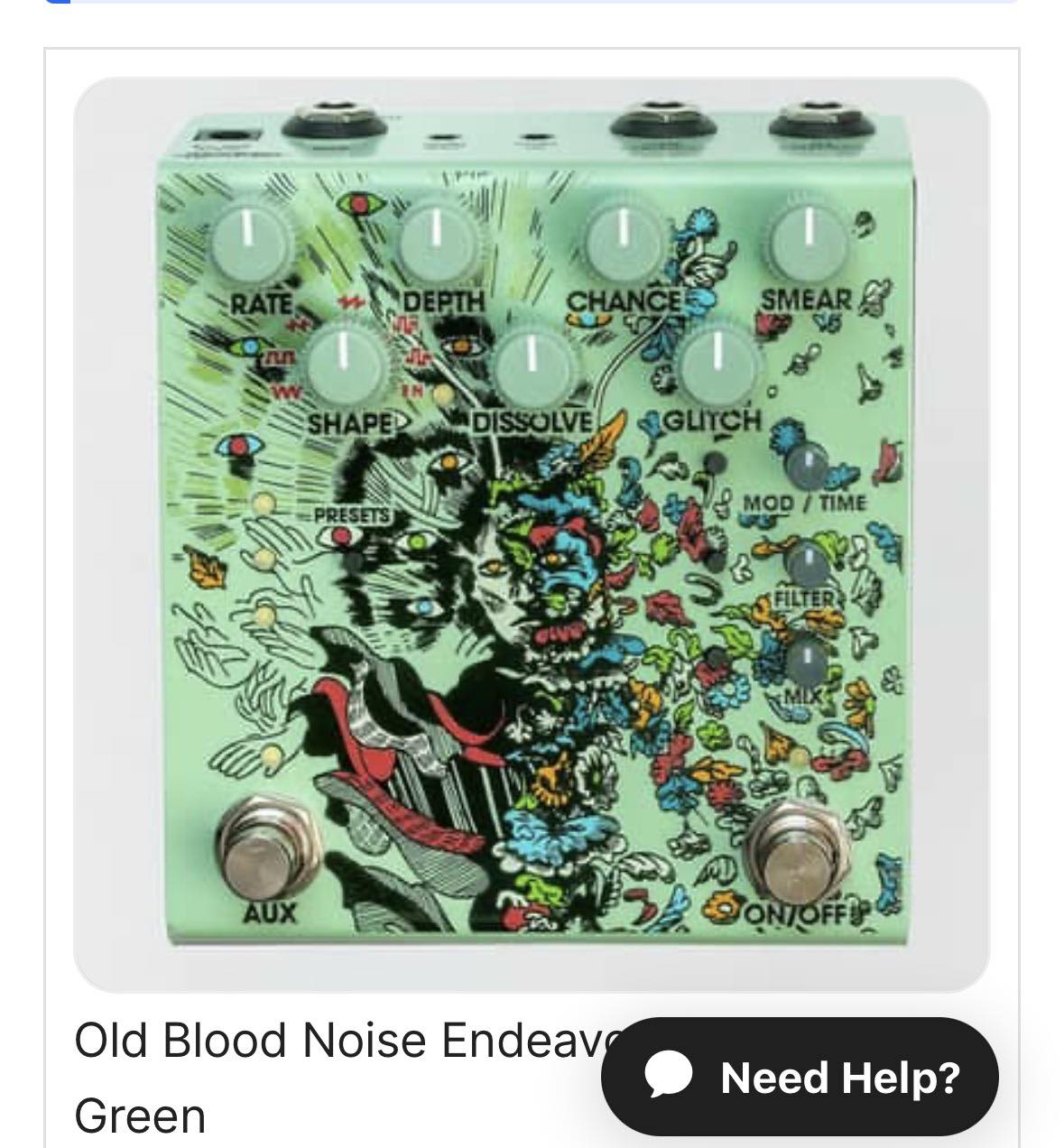 Old Blood Noise Endeavors green Parting pedal
