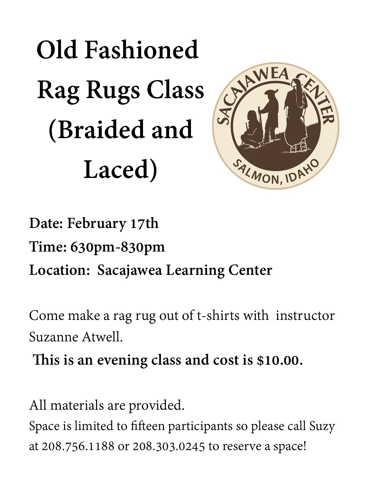 Old Fashioned Rag Rugs Class (Braided and Laced)