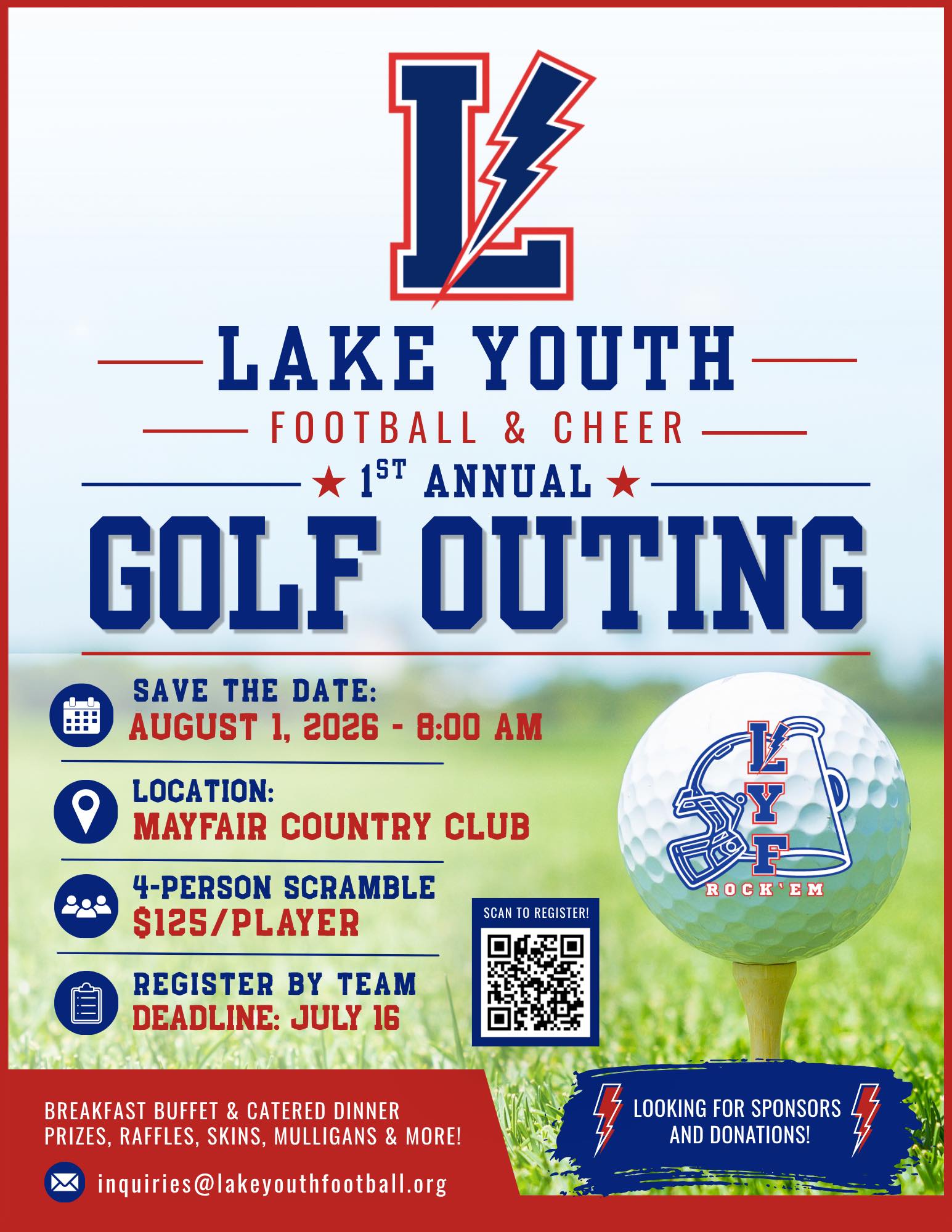 Lake Youth Football and Cheer golf outing fundraiser