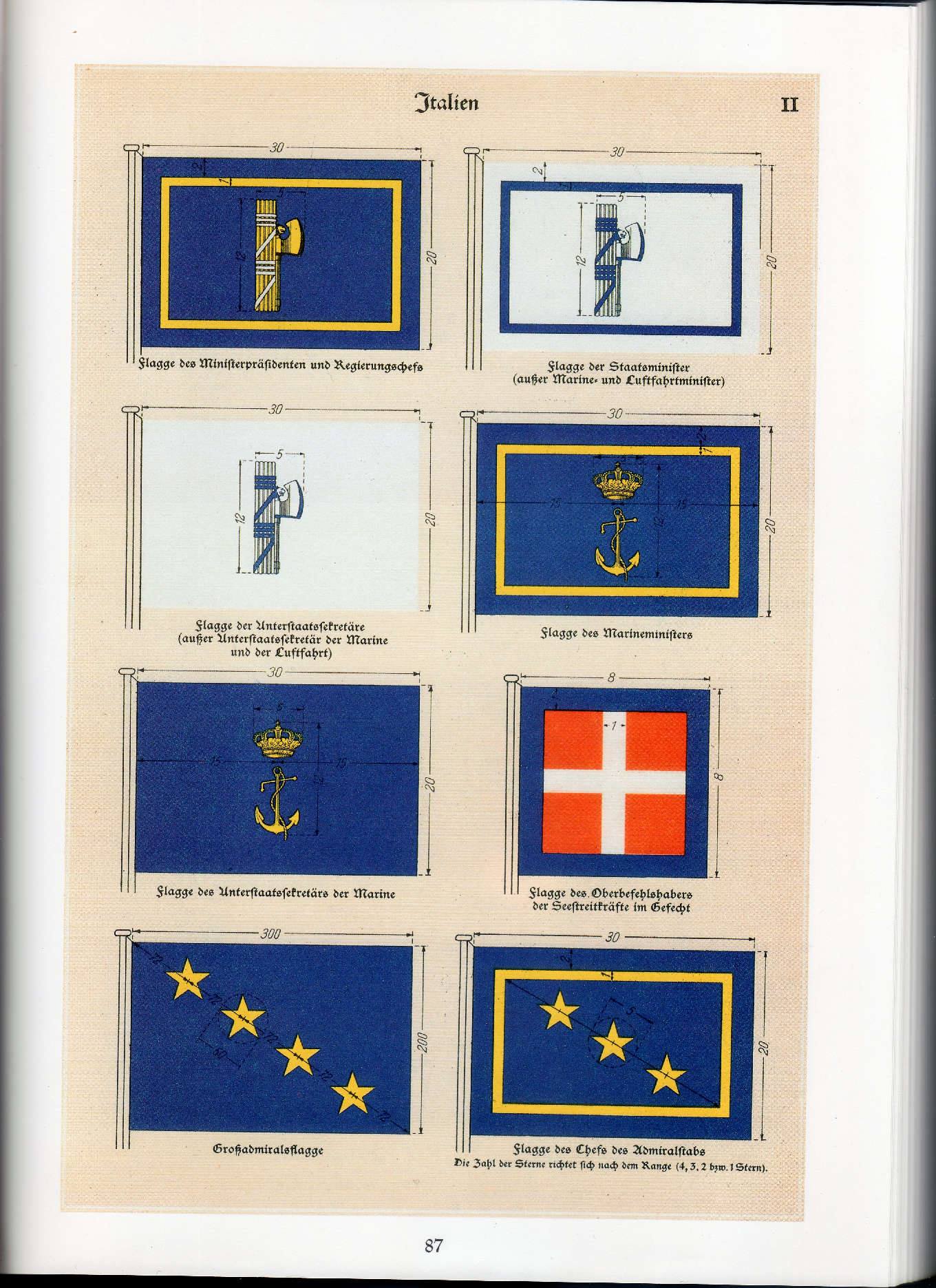 Historical flags from Flaggenbuch 1939 book