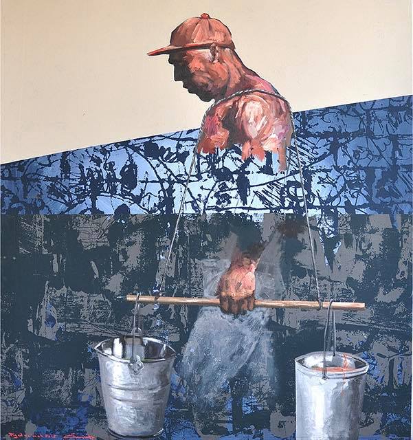 Orient gallery - A painting by Iraqi artist Riyadh Neama,...