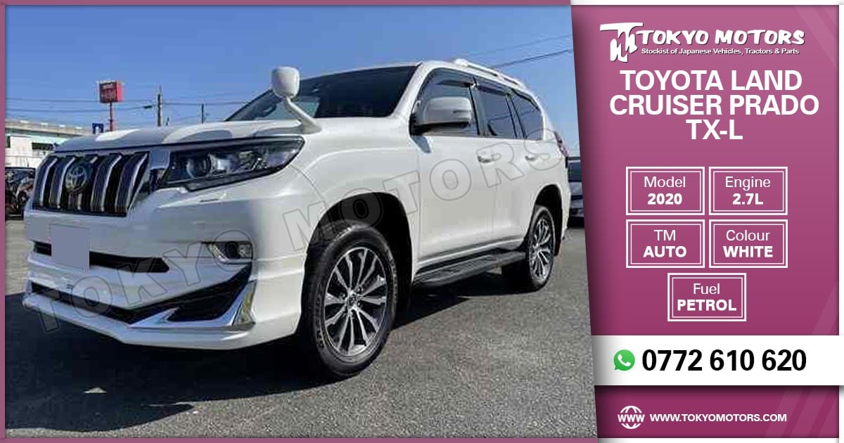 2020 Toyota Land Cruiser Prado White Automatic 2.7L Petrol for