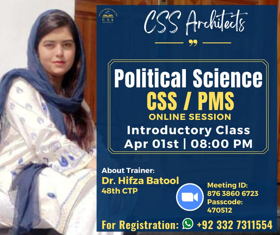 CSS Architects - CSS / PMS Political Science with Dr.... | Facebook