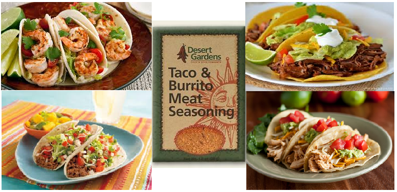 Desert Gardens Taco & Burrito Meat Seasoning – Spice Mix