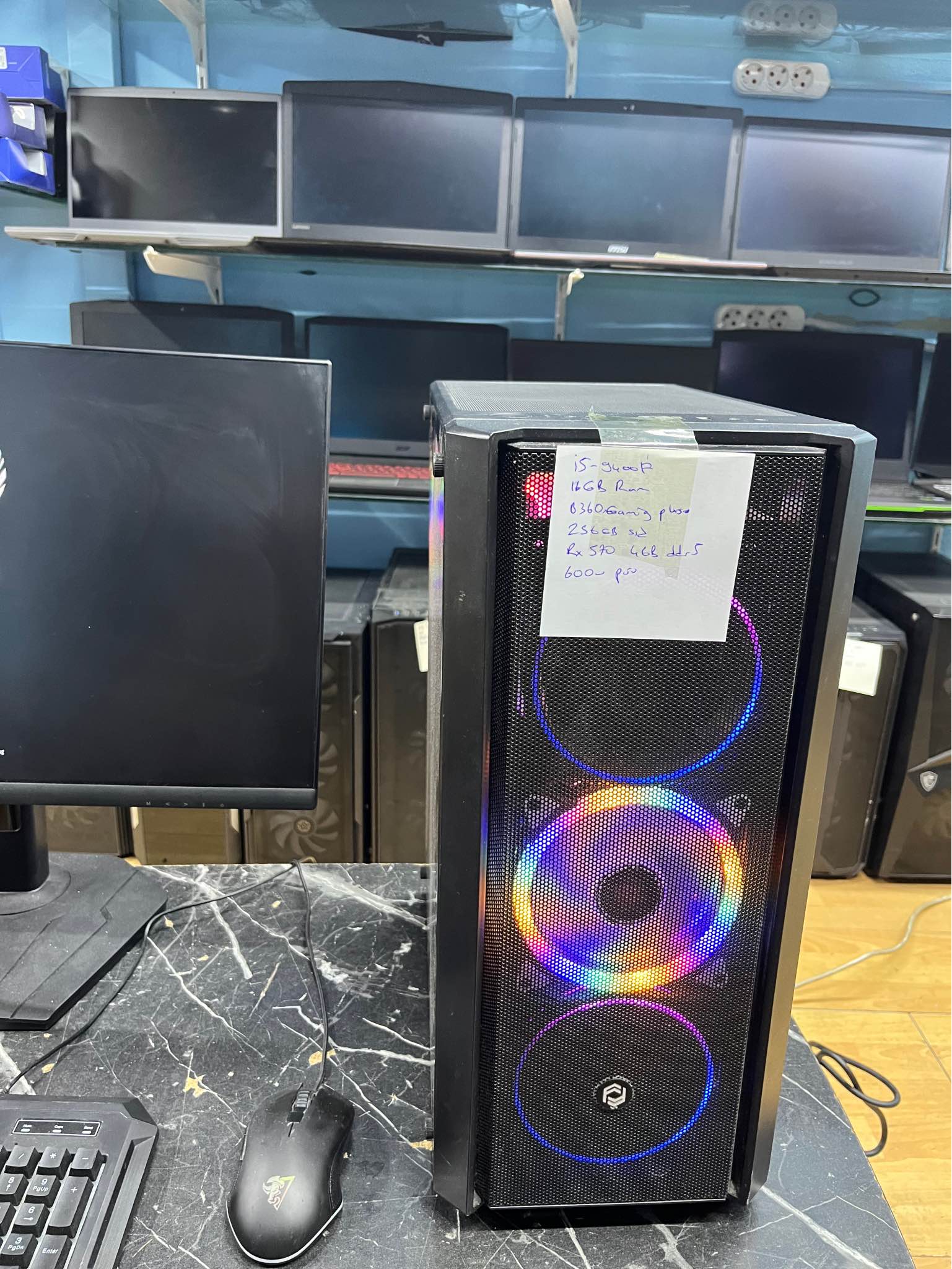 i5-9400f 6 çekirdek işlemci Corsair 16 gb ram asus tuf b360m