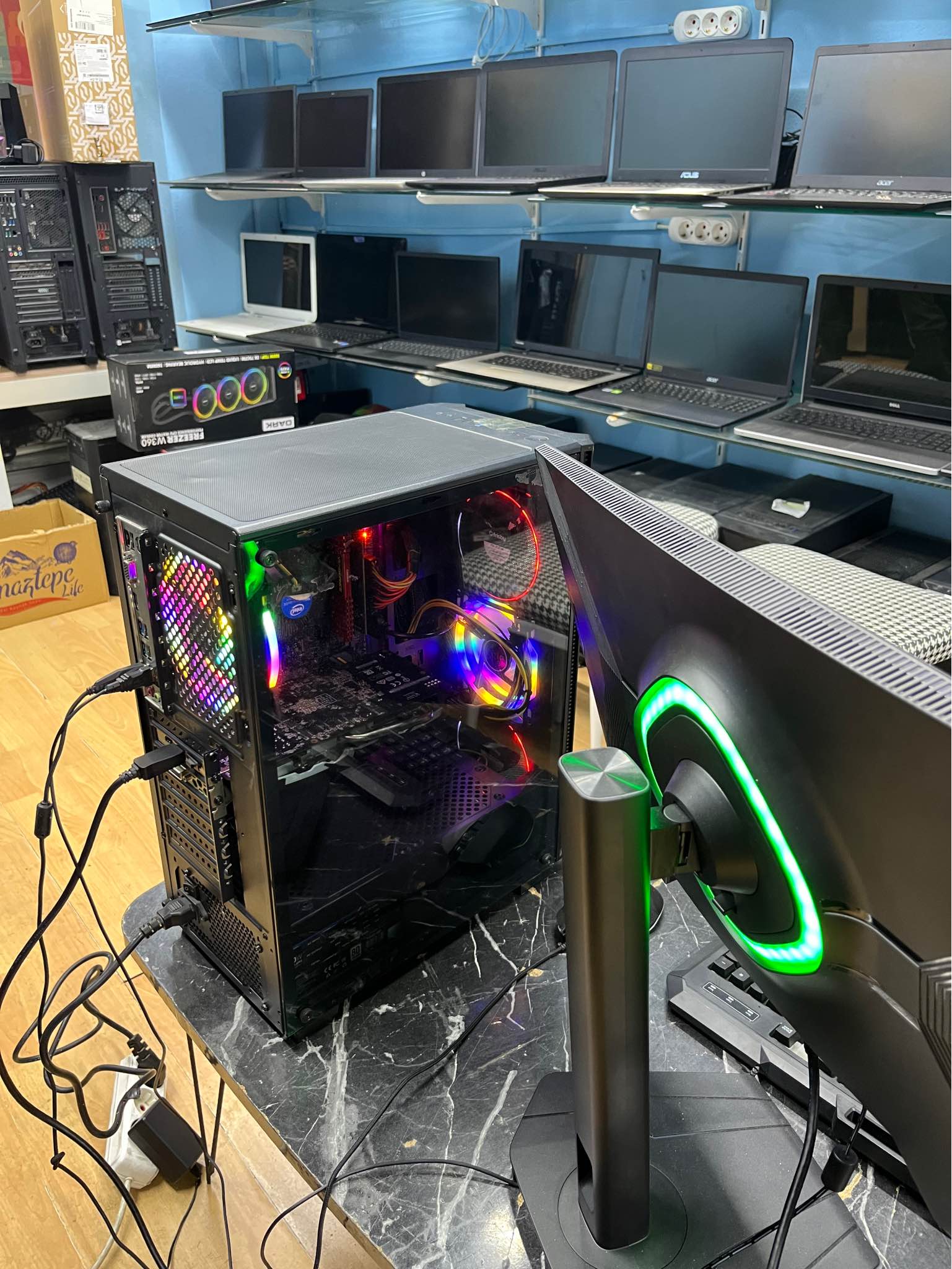 i5-9400f 6 çekirdek işlemci Corsair 16 gb ram asus tuf b360m