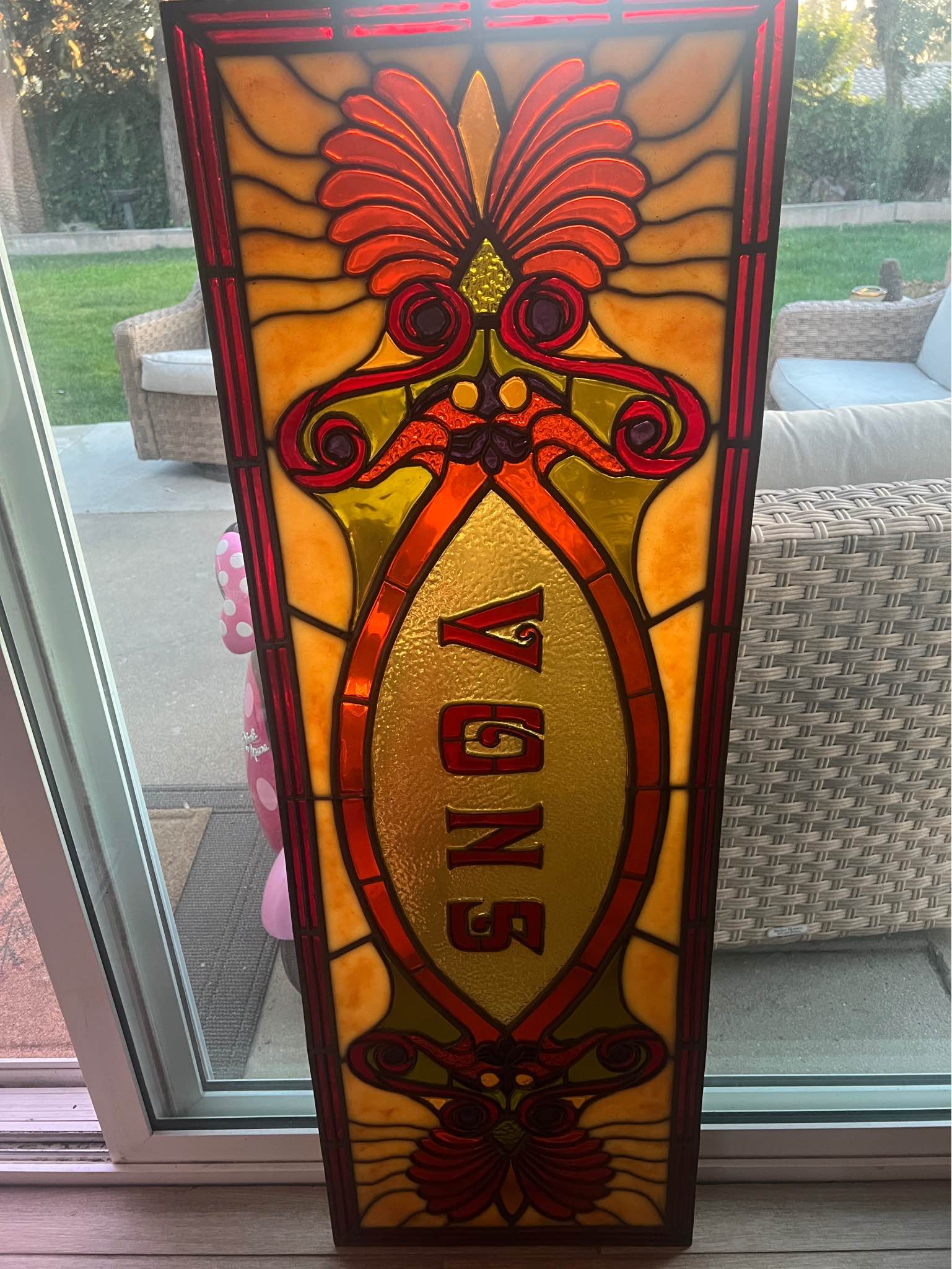 Vintage Vons stained glass transom window sign - Plaques & Signs ...