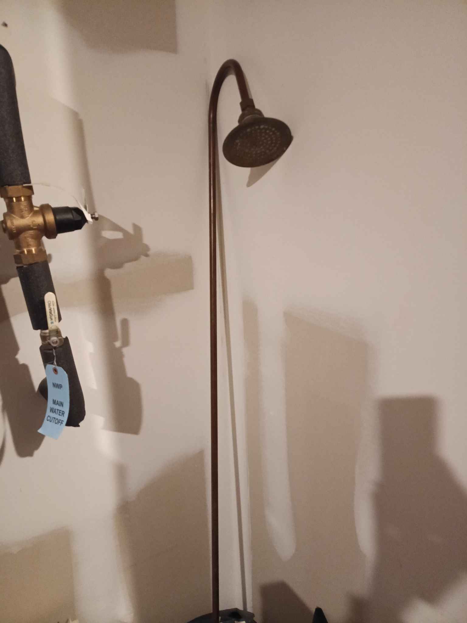 Antique Solid Brass Clawfoot Tub Shower Riser + Rain Showerhead ...