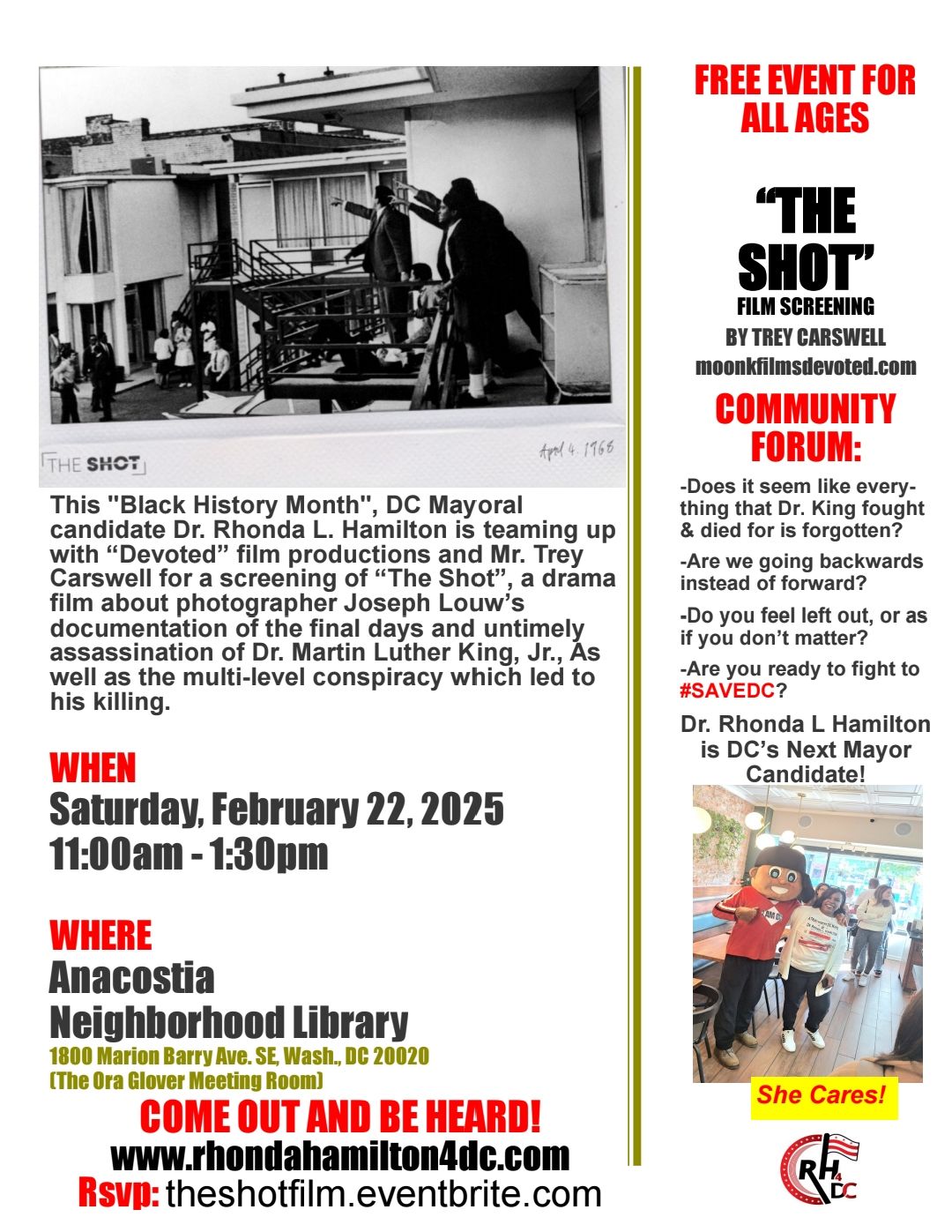 Rhonda - Please share. Thank you.😊 Black History Month Community Film ...