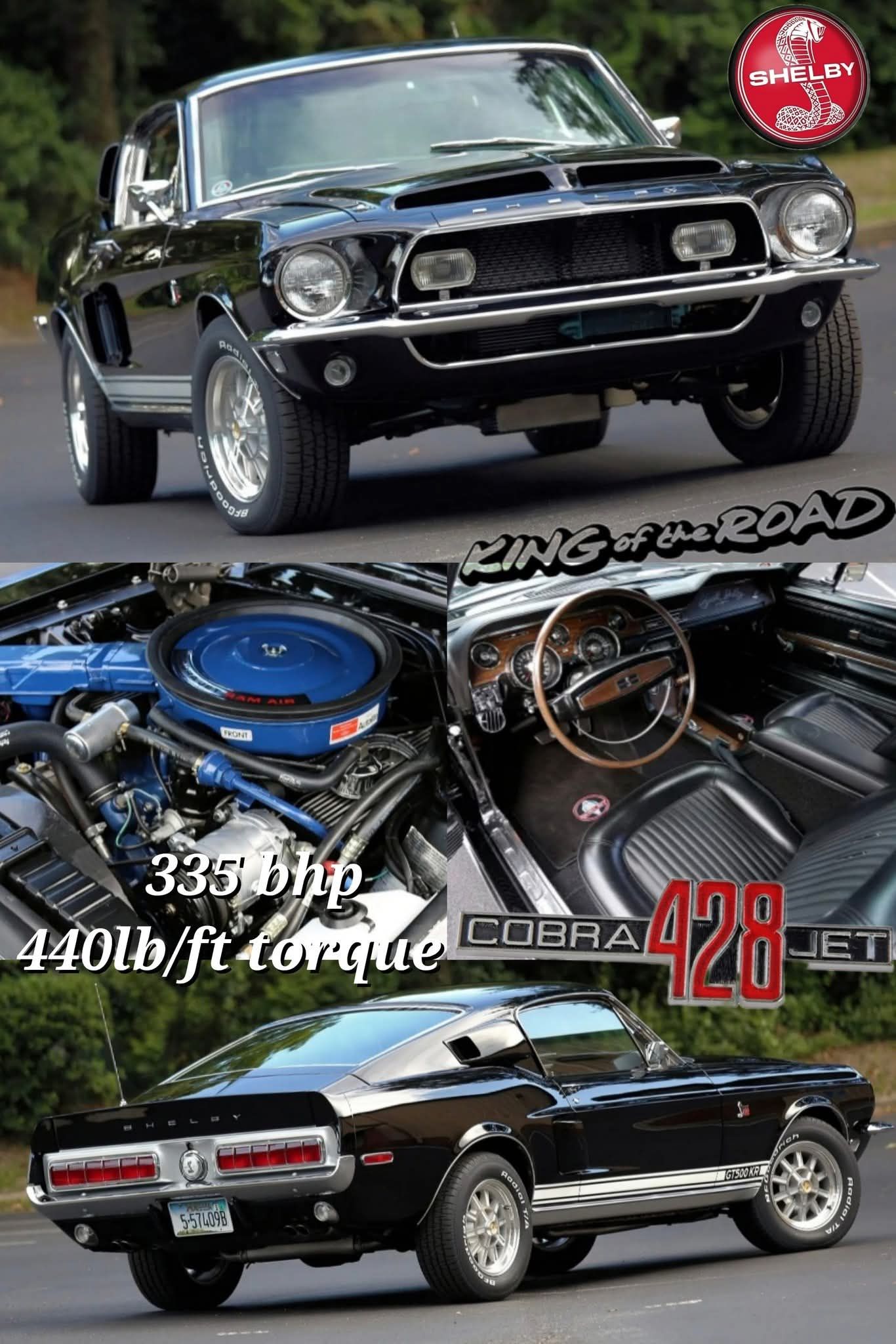 1968 SHELBY GT500KR 428 COBRA-JET R-CODE