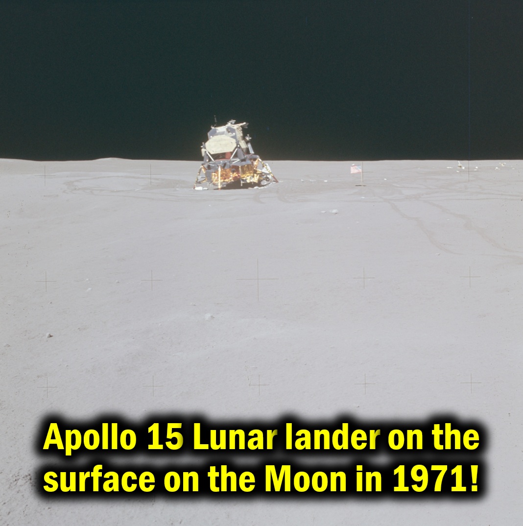 Apollo 15 lunar lander on the moon in 1971