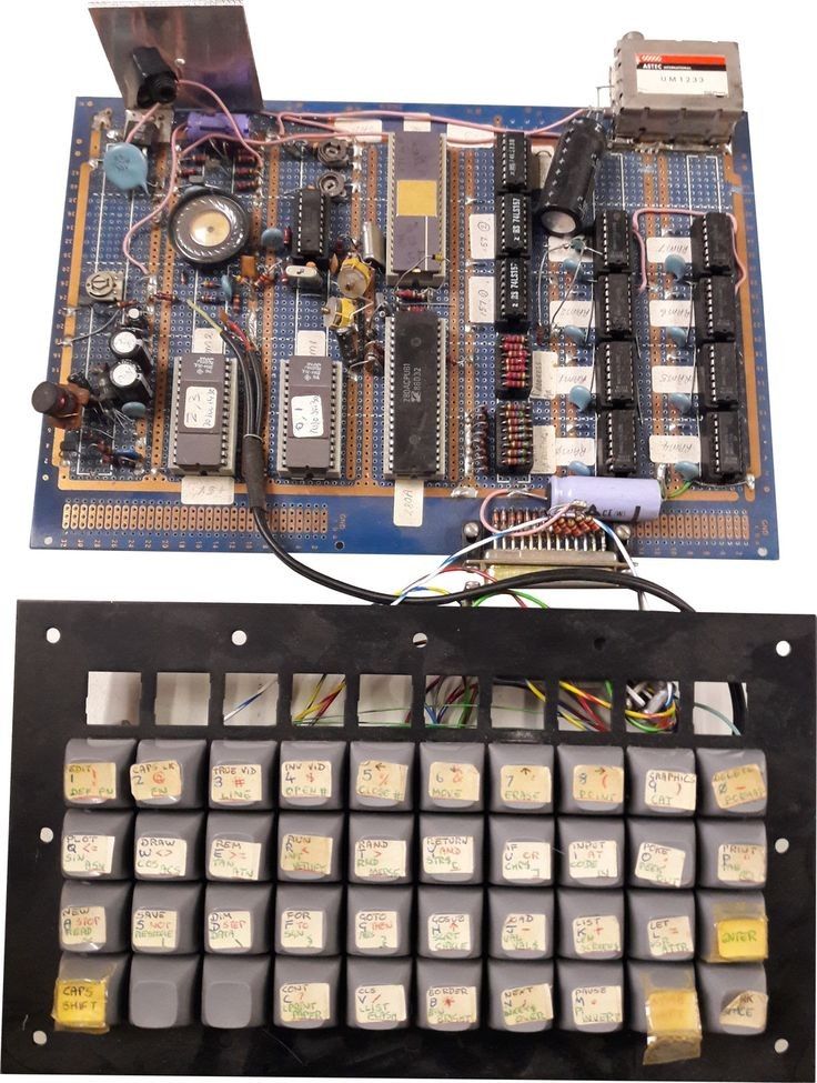 Vintage Sinclair ZX Spectrum motherboard from 1983