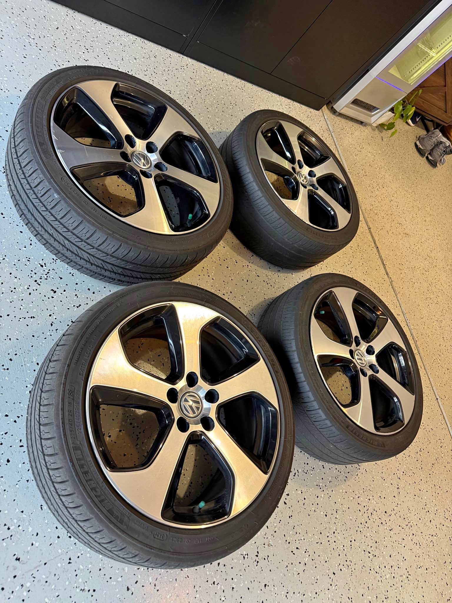 18” VW GTI Austin Wheels 5x112 w/ Michelin Pilot Sport All Season 4 ...