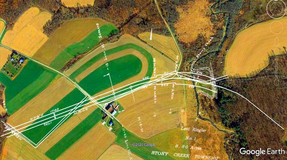The section shows the... South Pennsylvania Railroad