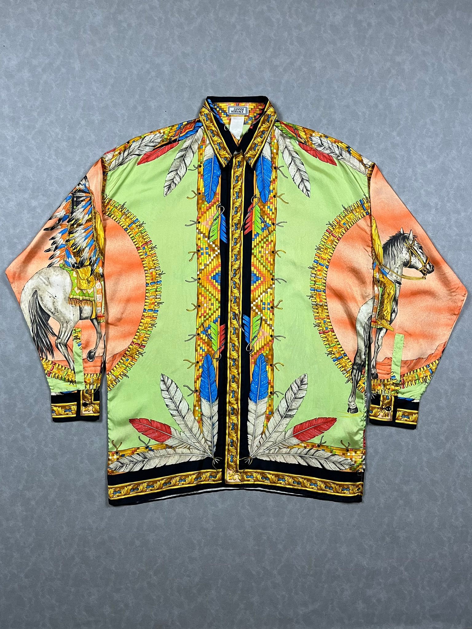 90s versace native american Size 46 Used good Price:$1100 Ig:voc 
