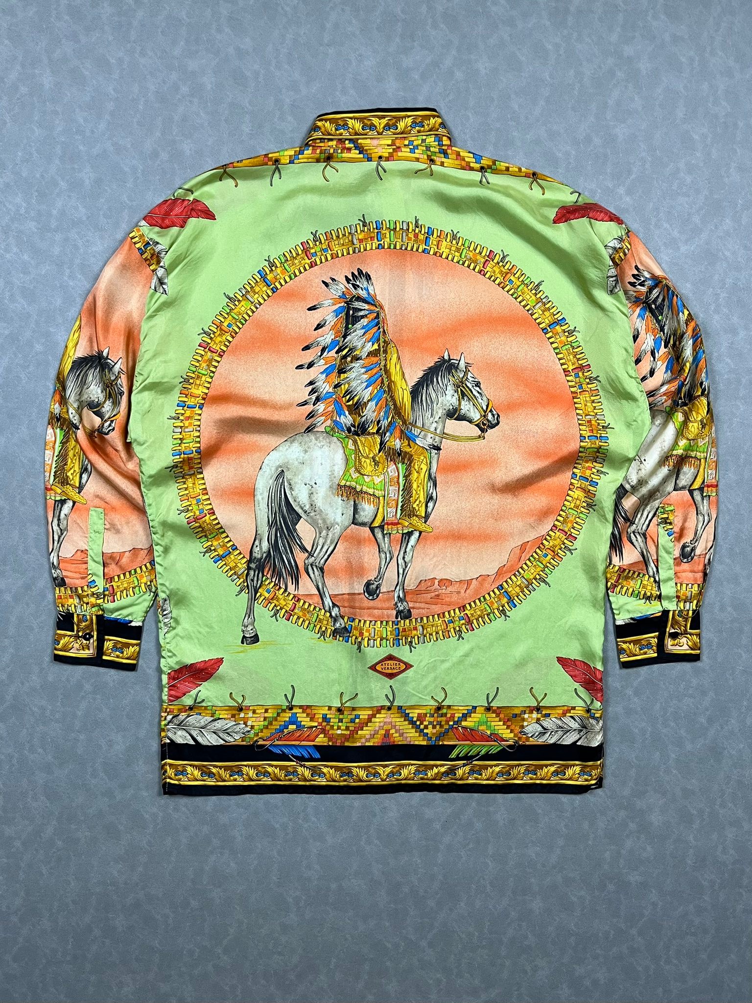90s versace native american Size 46 Used good Price:$1100 Ig:voc 