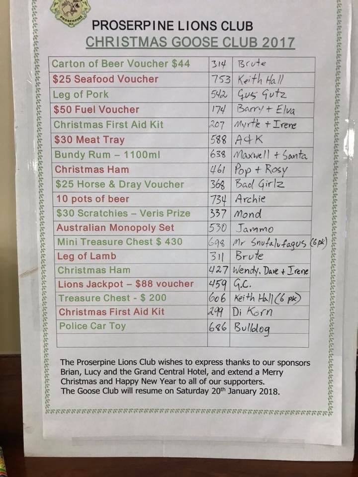 The winners for this years final... - Proserpine Lions Club