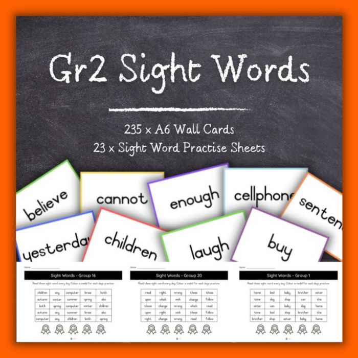 Gr 2 Sight Words ( R35 )... - The Early Learning Toolbox | Facebook