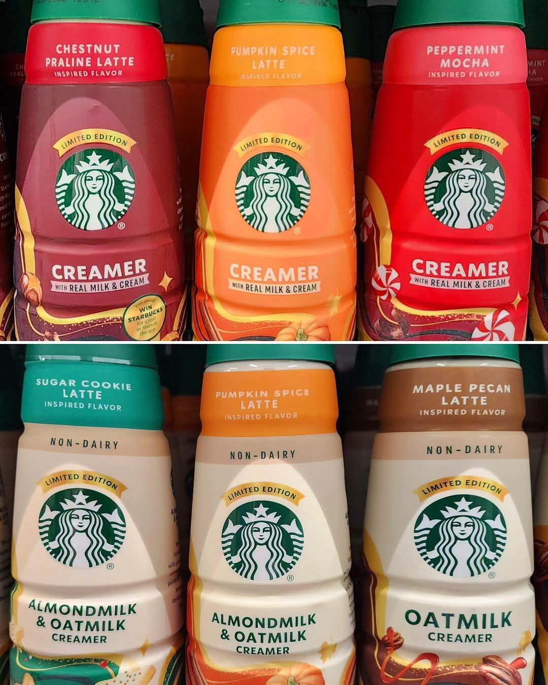 New and returning fall seasonal creamers and cold foam! These are