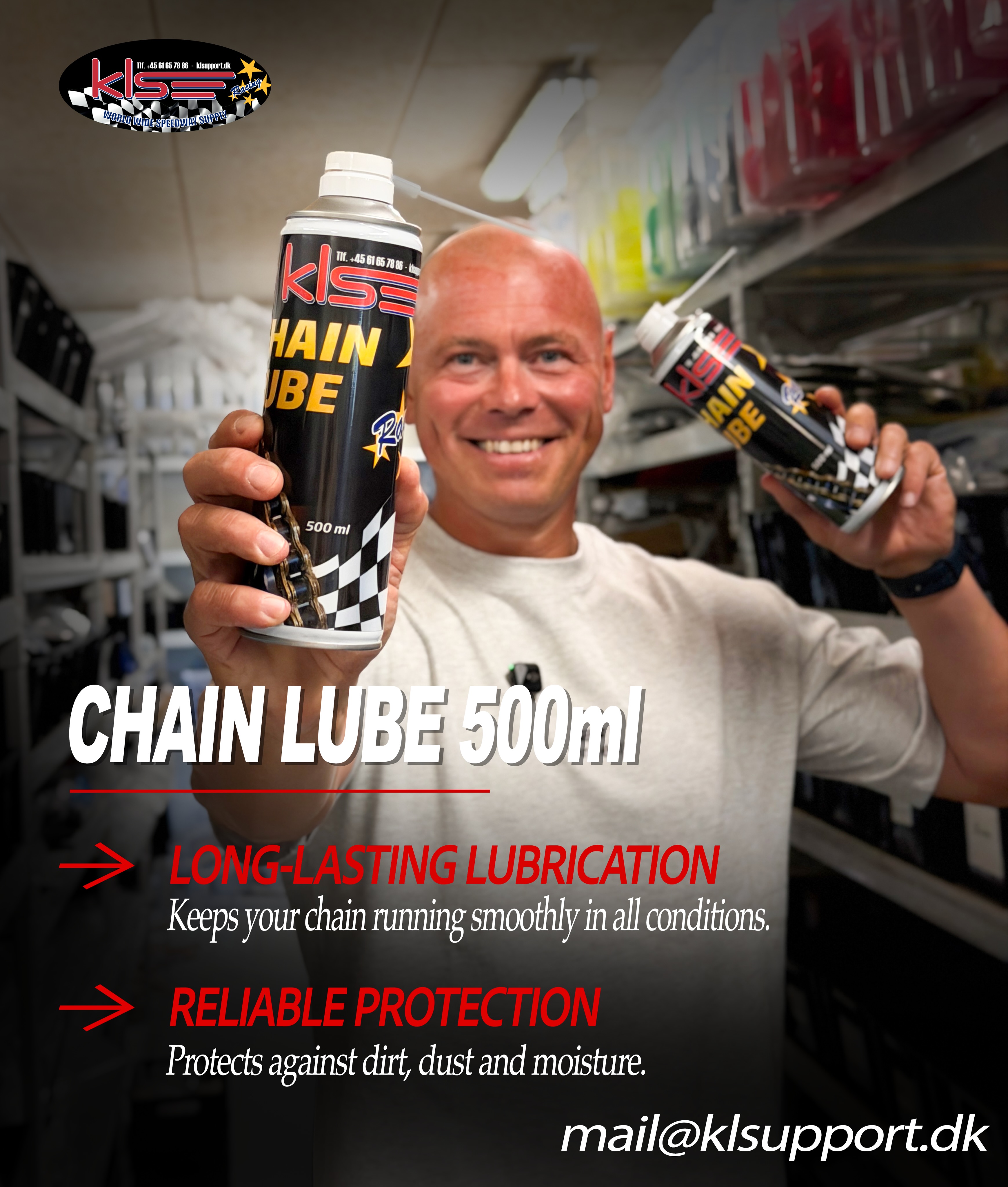 -専用- The KLS Chain Lube 500ml is developed to keep your bike running