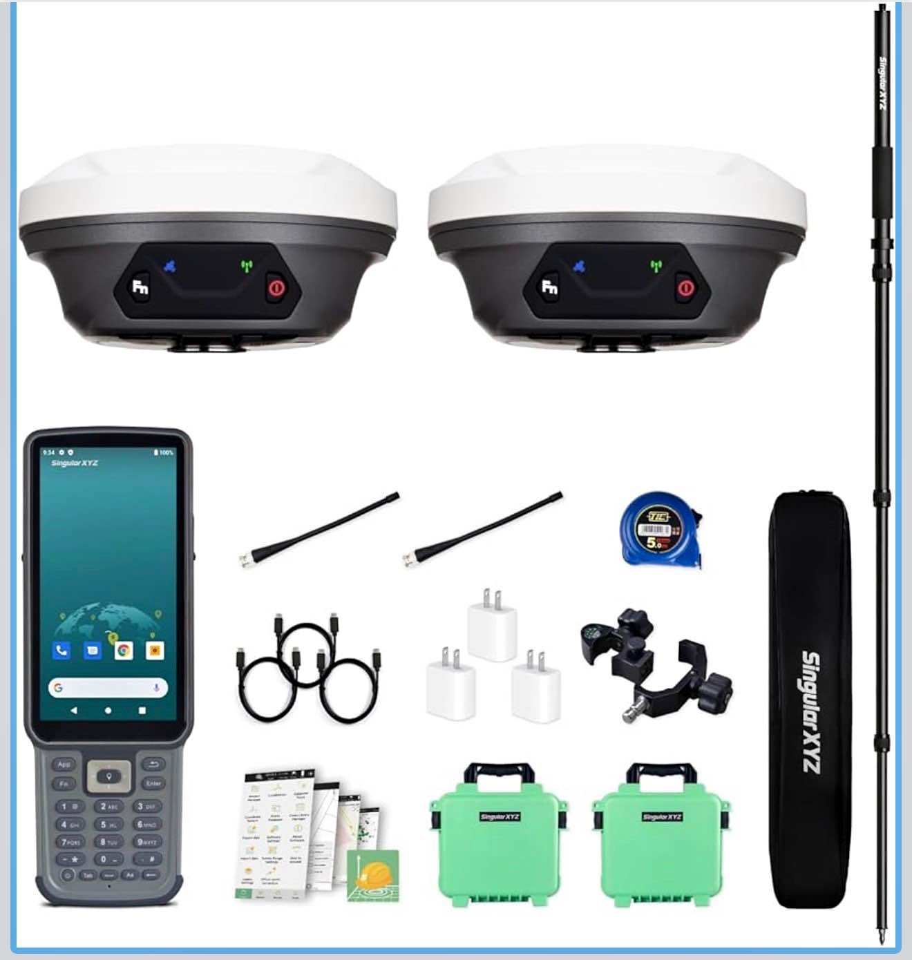 SURVEY EQUIPMENT GPS GNSS RTK E1-ROVER AND BASE HANDHELD COLECTOR - GPS ...