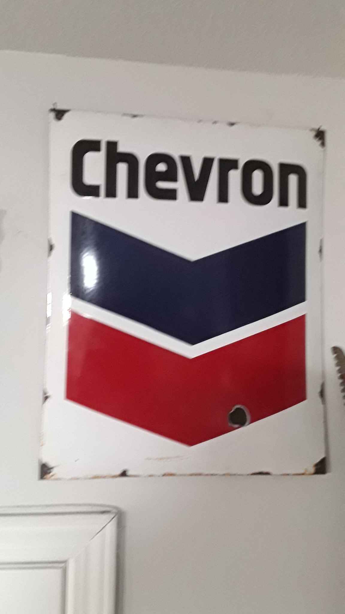 Chevron Convexed Metal Porcelin Sign obo. - Plaques & Signs ...