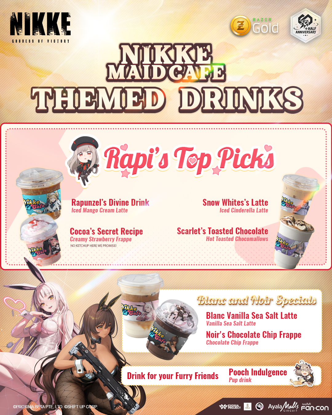 Goddess - Indulge yourselves in our limited edition NIKKE Themed Drinks ...