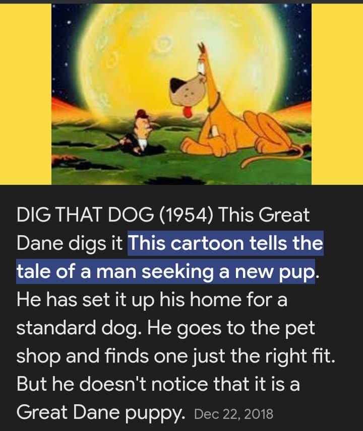 MeTV Toons: Fan Group | DIG THAT DOG... 1954 One of my FAVORITES | Facebook