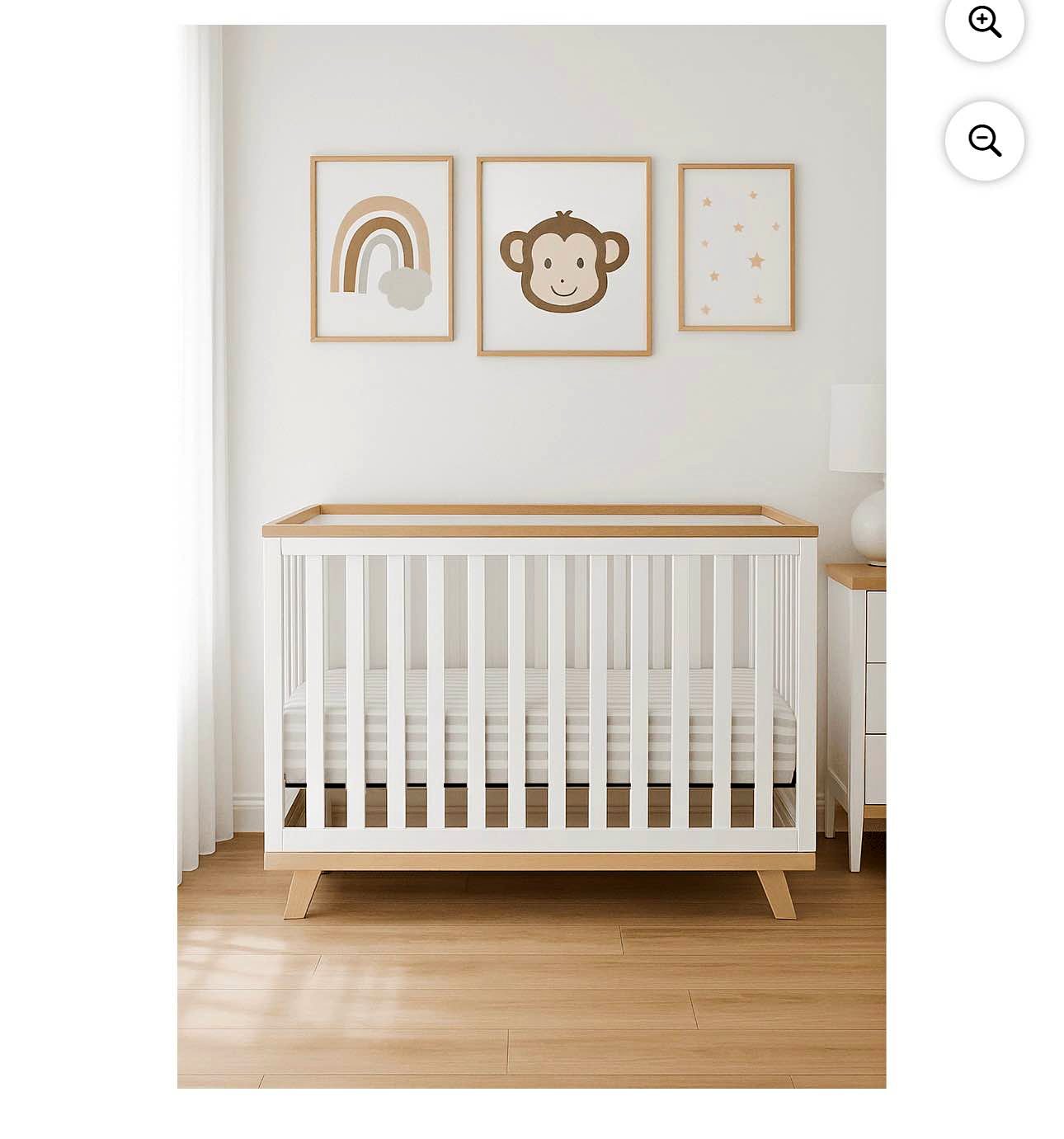 Concord Baby Cleo 3-in-1 Convertible Crib (White/Natural) – Brand New ...