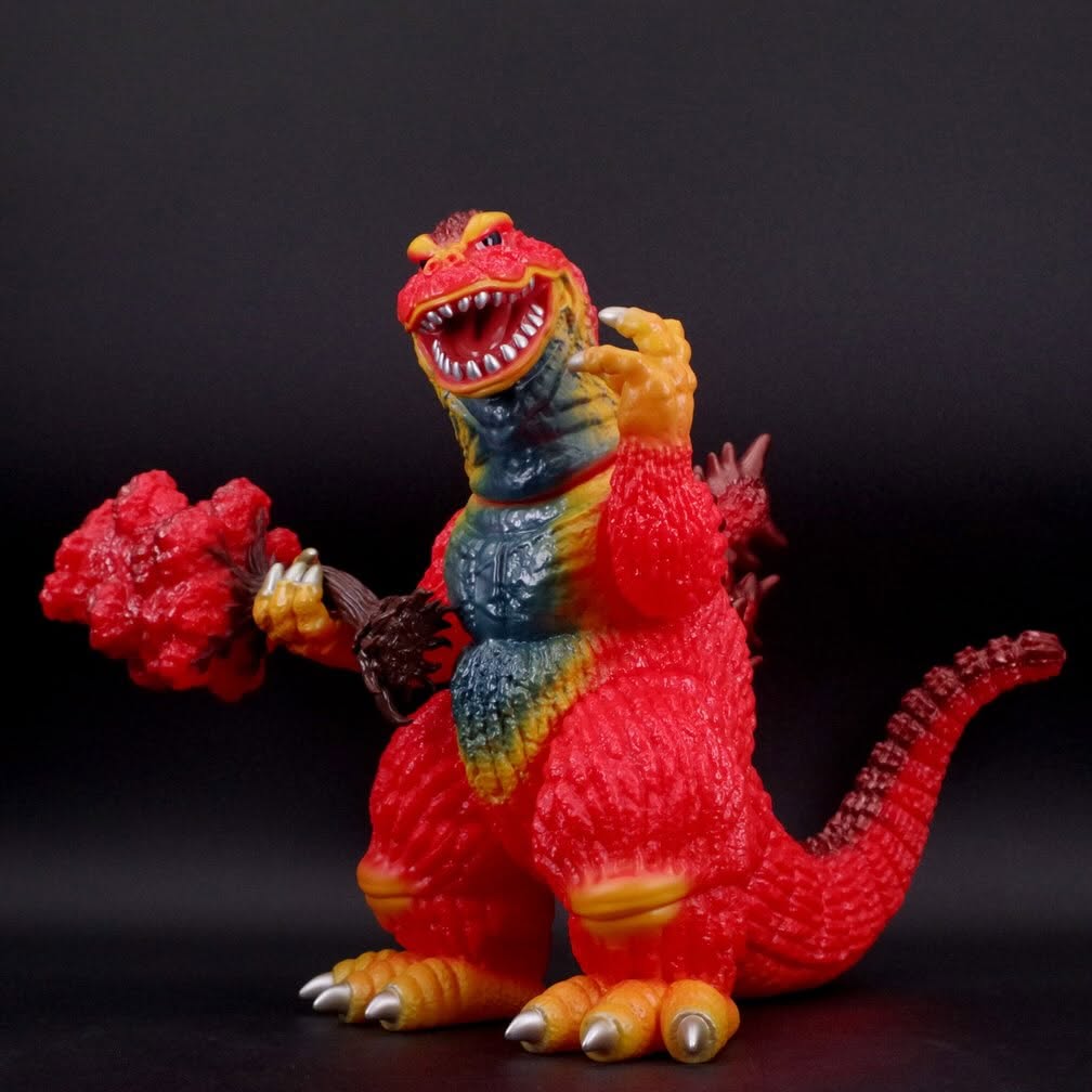 🔥ゴジラ(1964)※モスラ幼虫2体付き🔥 墓場の画廊に、タイのソフビ