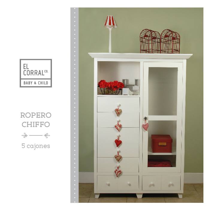 El Corral Muebles - • #ROPERO #CHIFFO • Tiene 5 cajones laterales y 2 ...