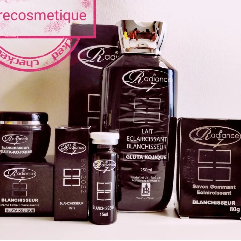 Radiance 7 - Lait Et Sérum Éclaircissant Pour La Peau - Anti-taches, Hydratant - 250 Ml + 15 Ml