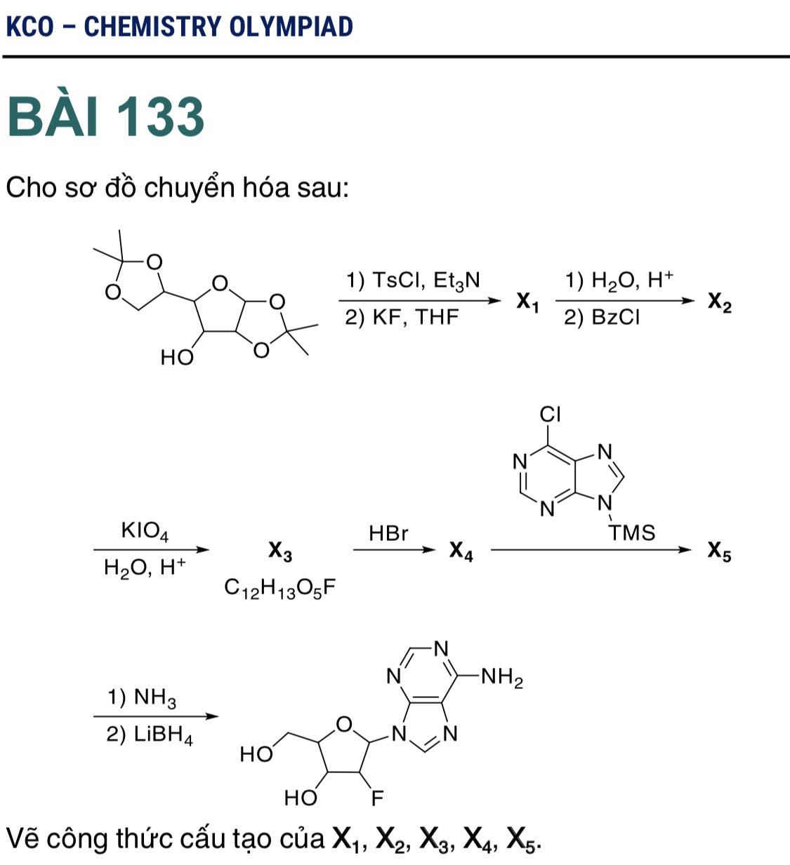 Một bài tập có độ khó cao trong... - KCO - Chemistry Olympiad | Facebook