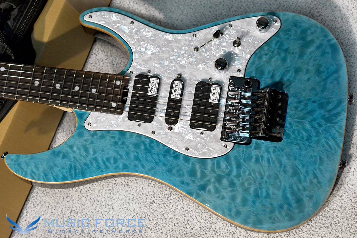Schecter Japan SD-2-24-AL Aqua Blue w/Maple Fingerboard (Made in