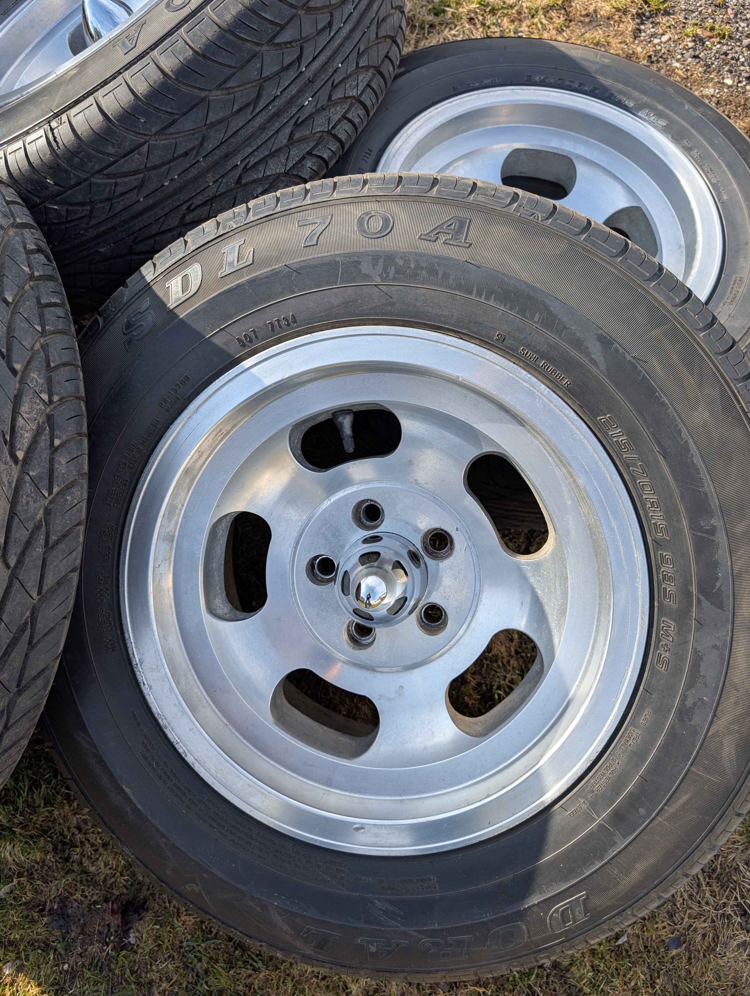 Aluminum slots mag wheel ansen style rims 15x7 nuts 4.5 Ford bolt ...