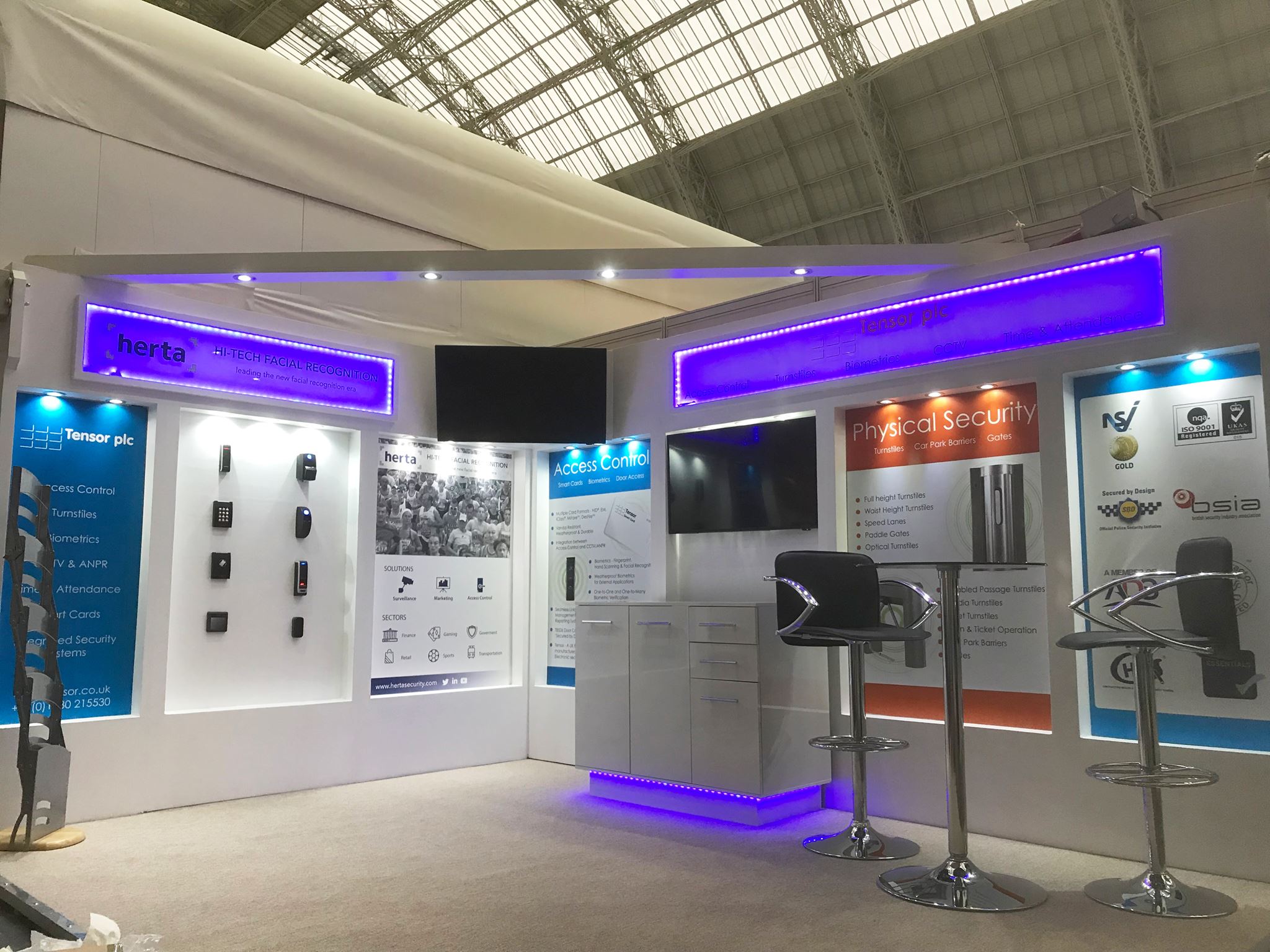 Tensor plc - Our stand is ready to welcome visitors...