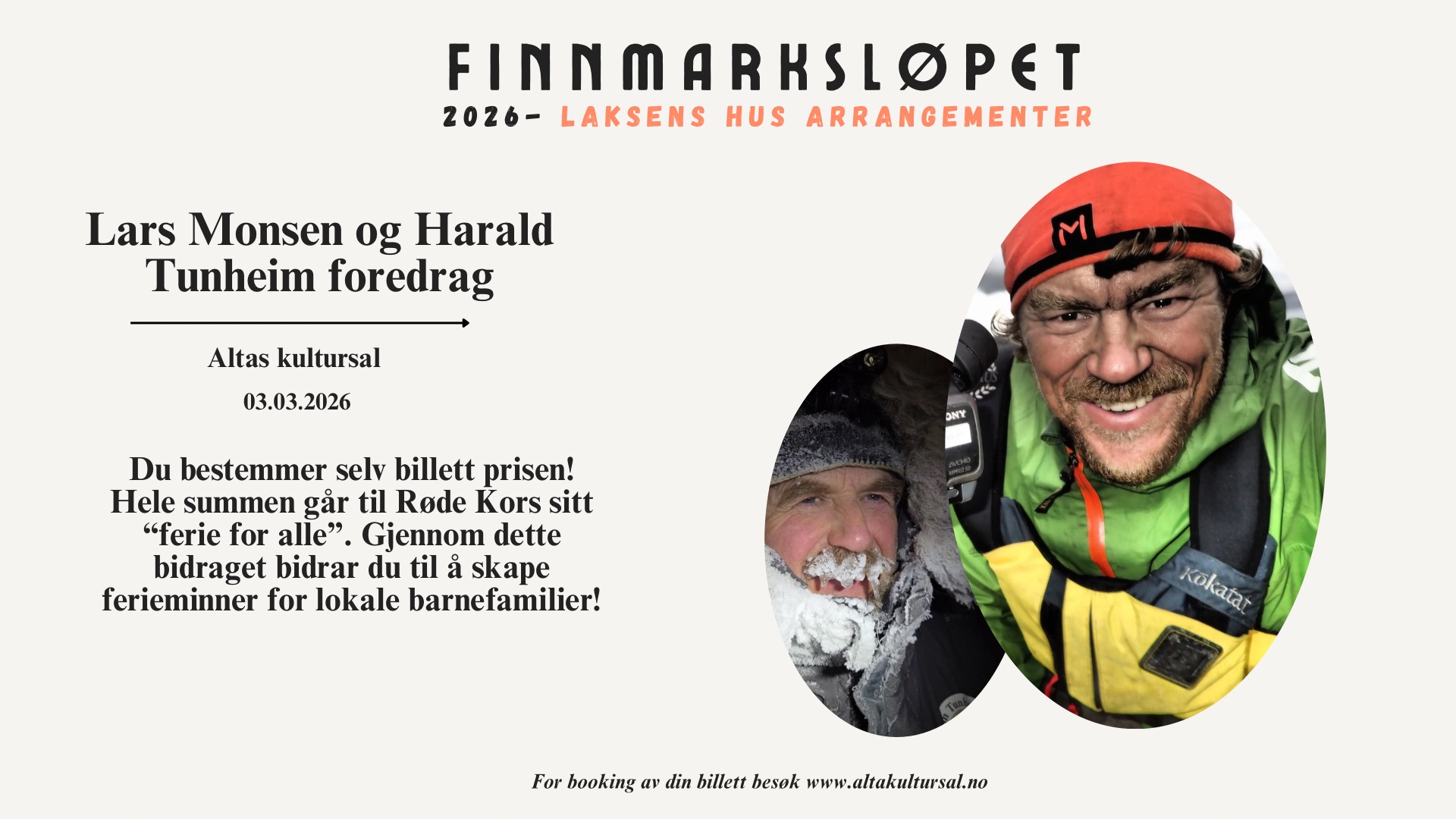 Tunheim og Lars Monsen kommer til Alta!